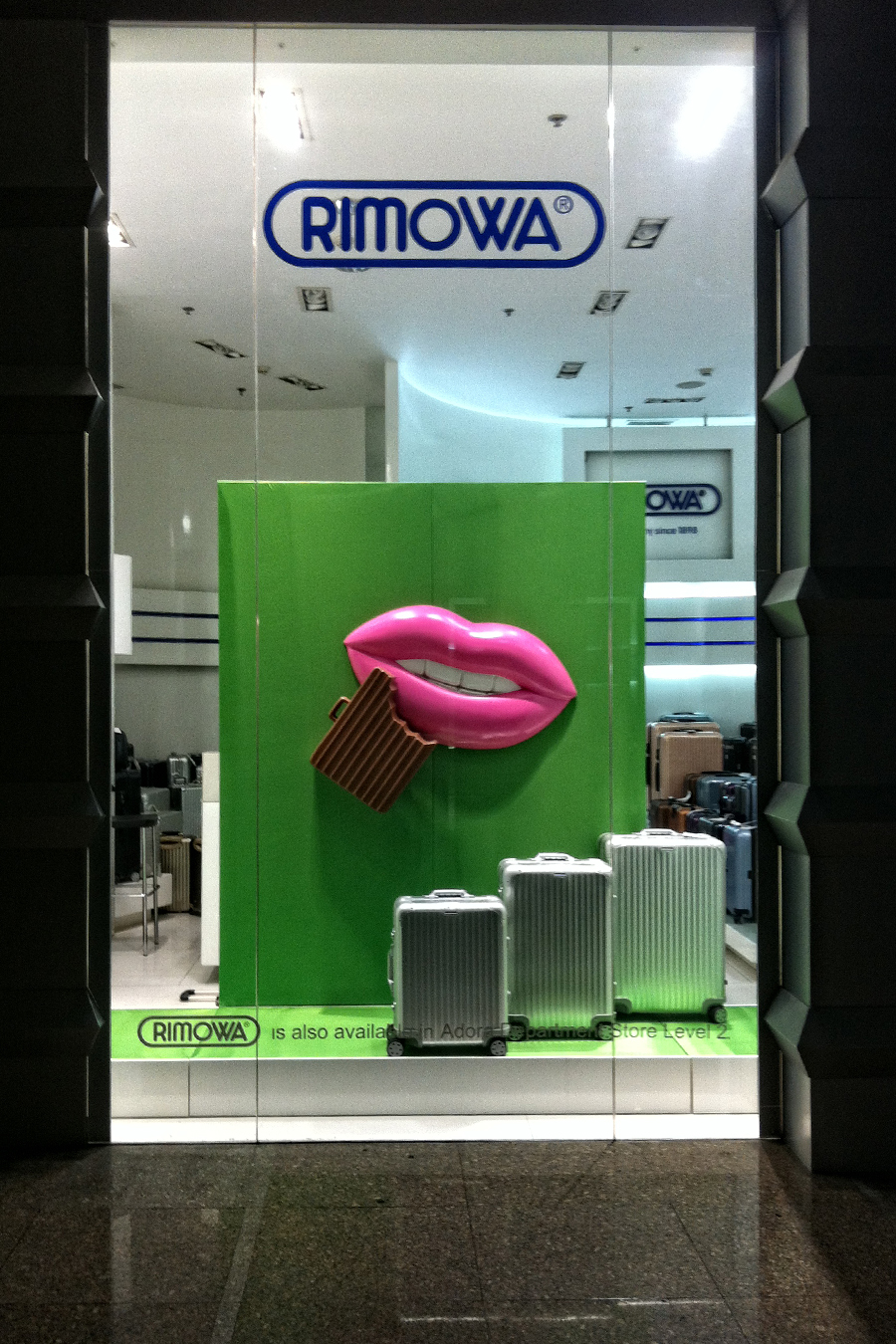 rimowa window displays south east asia tour production &